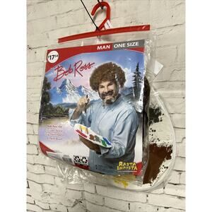 Bob Ross Joy of Painting Art Instructor Halloween Costume Set Men One Size